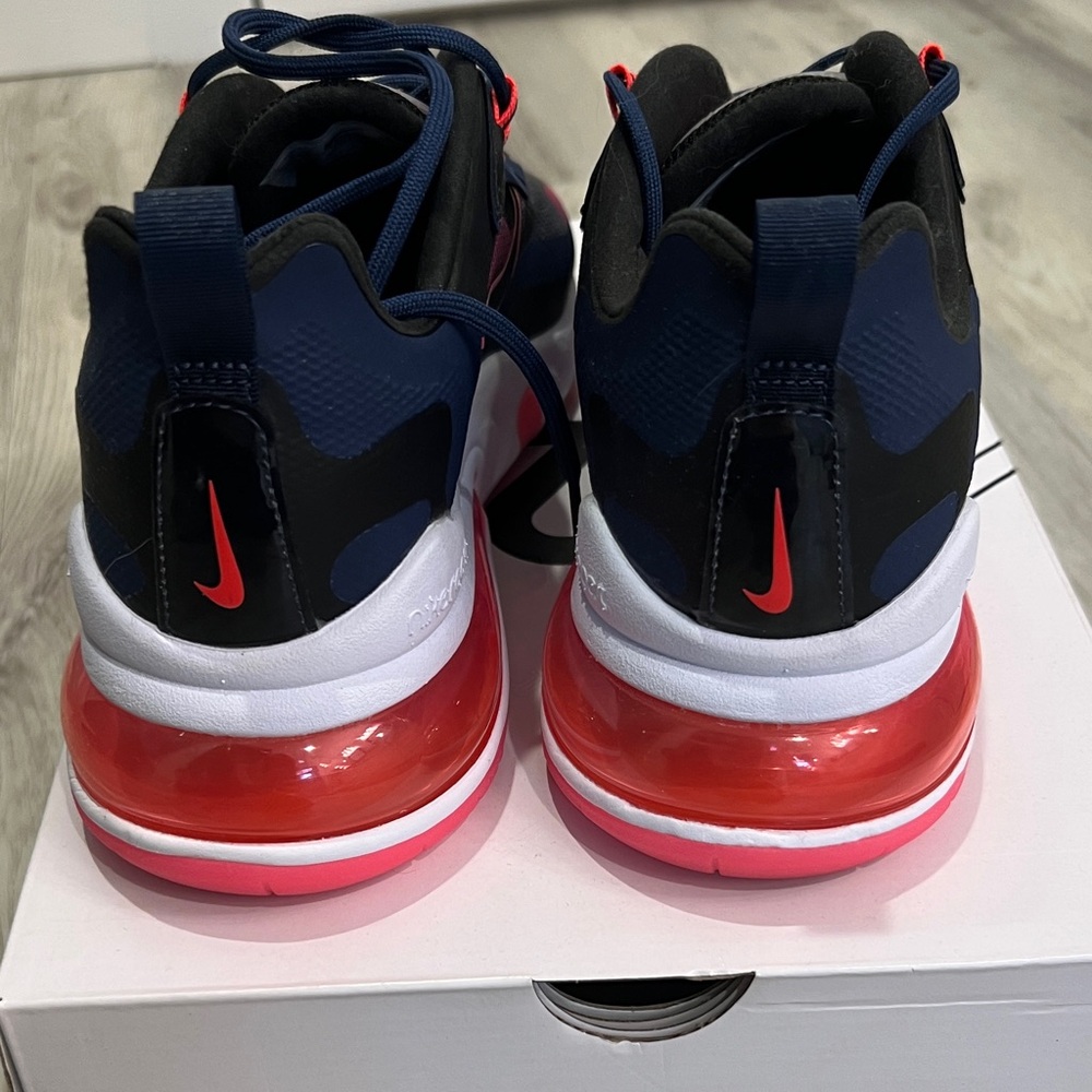 โค๏ธ๐ค Nike Air Max 270 React Navy Black Pink Sneaker - Picture 3 of 9